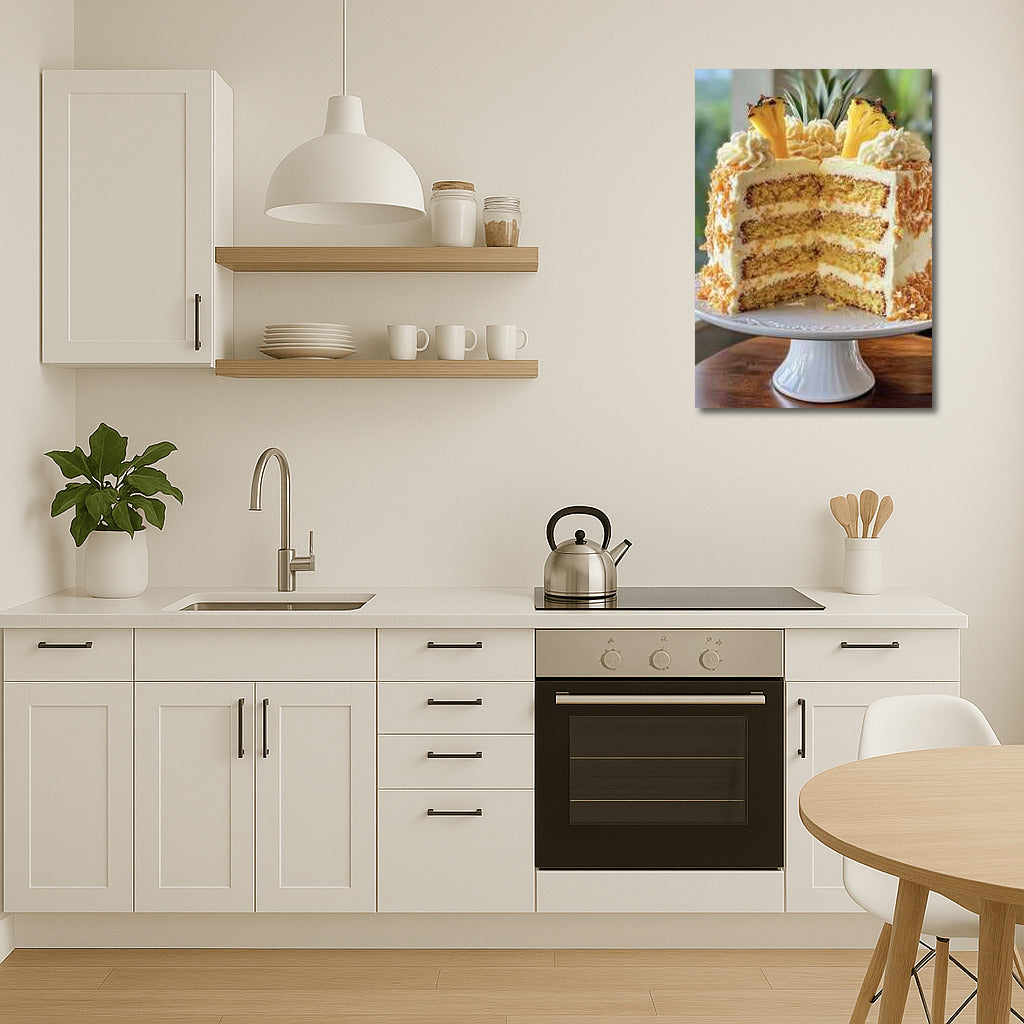 Sweet Pineapple Cake: Exotic Dessert for Wall Decor