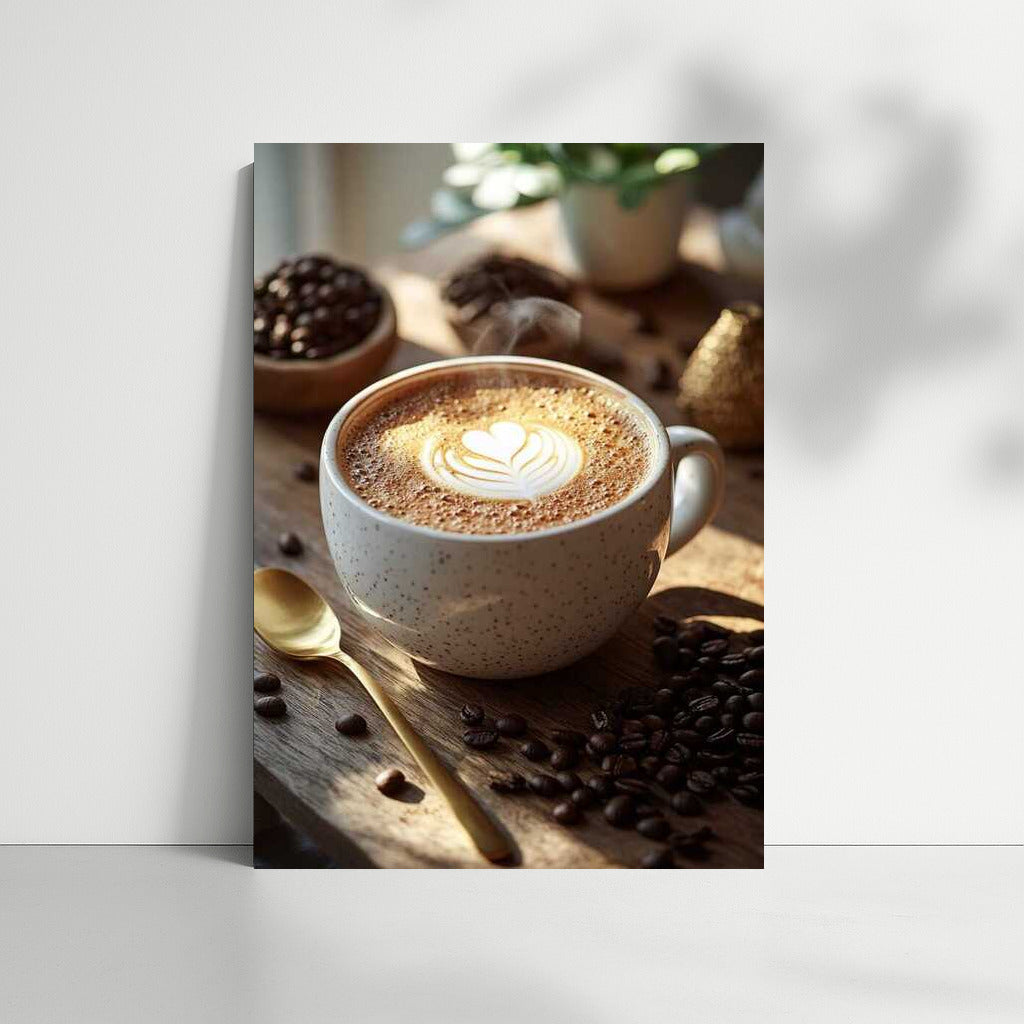Latte with a Heart: Cozy Coffee Motif