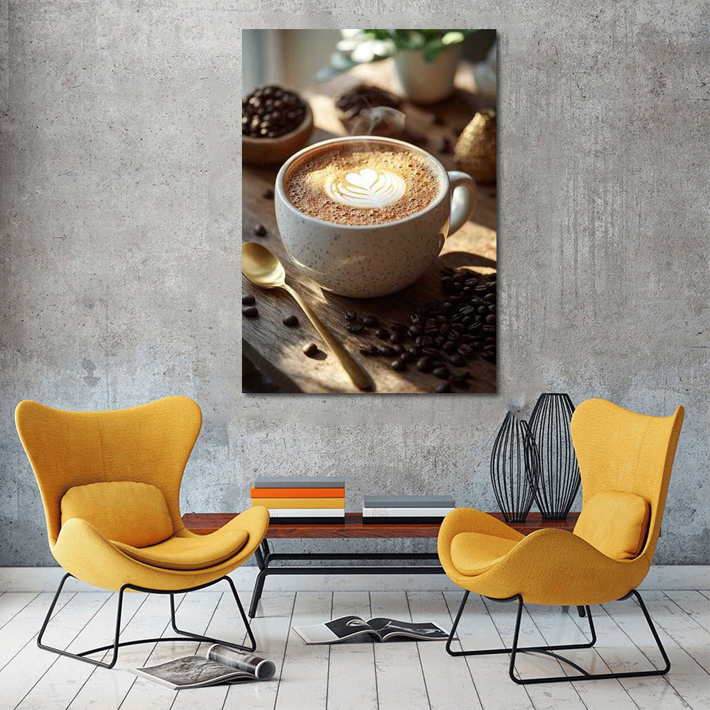 Latte with a Heart: Cozy Coffee Motif