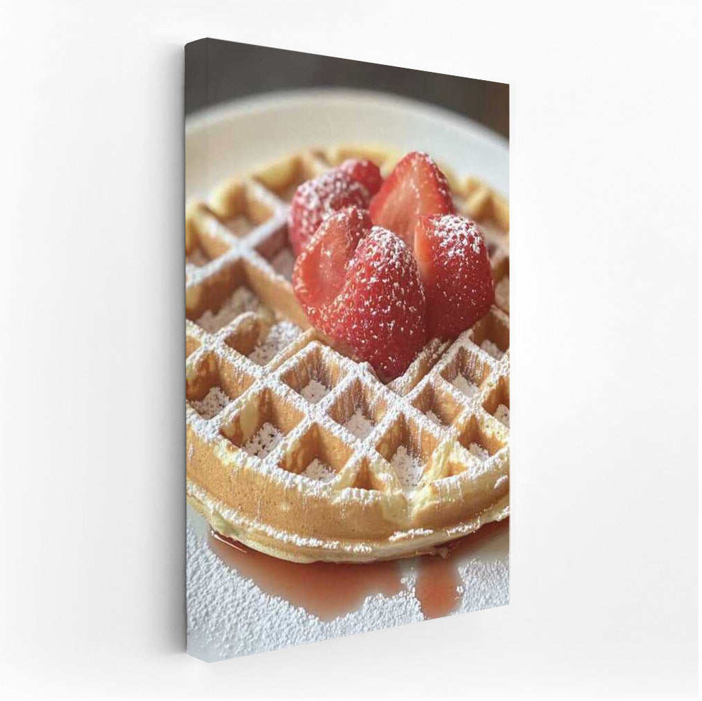 Sweet Morning: Strawberry and Powdered Sugar Waffles
