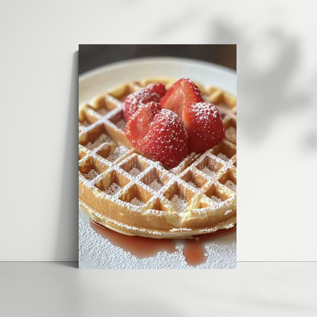 Sweet Morning: Strawberry and Powdered Sugar Waffles