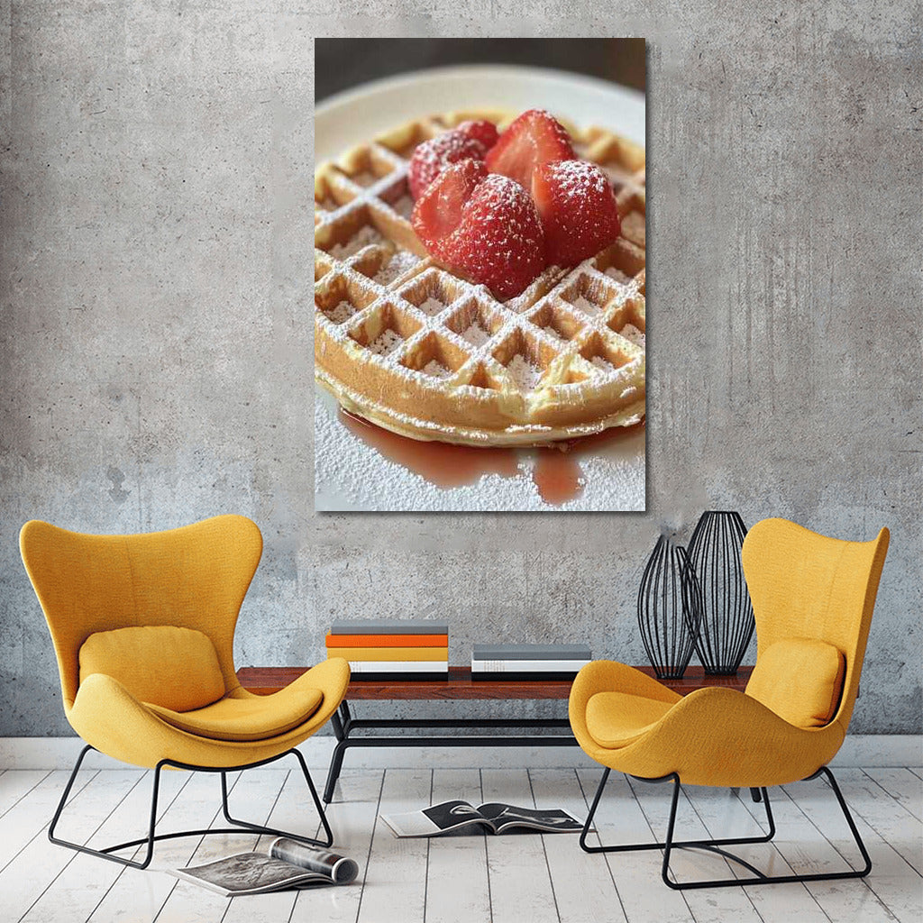 Sweet Morning: Strawberry and Powdered Sugar Waffles