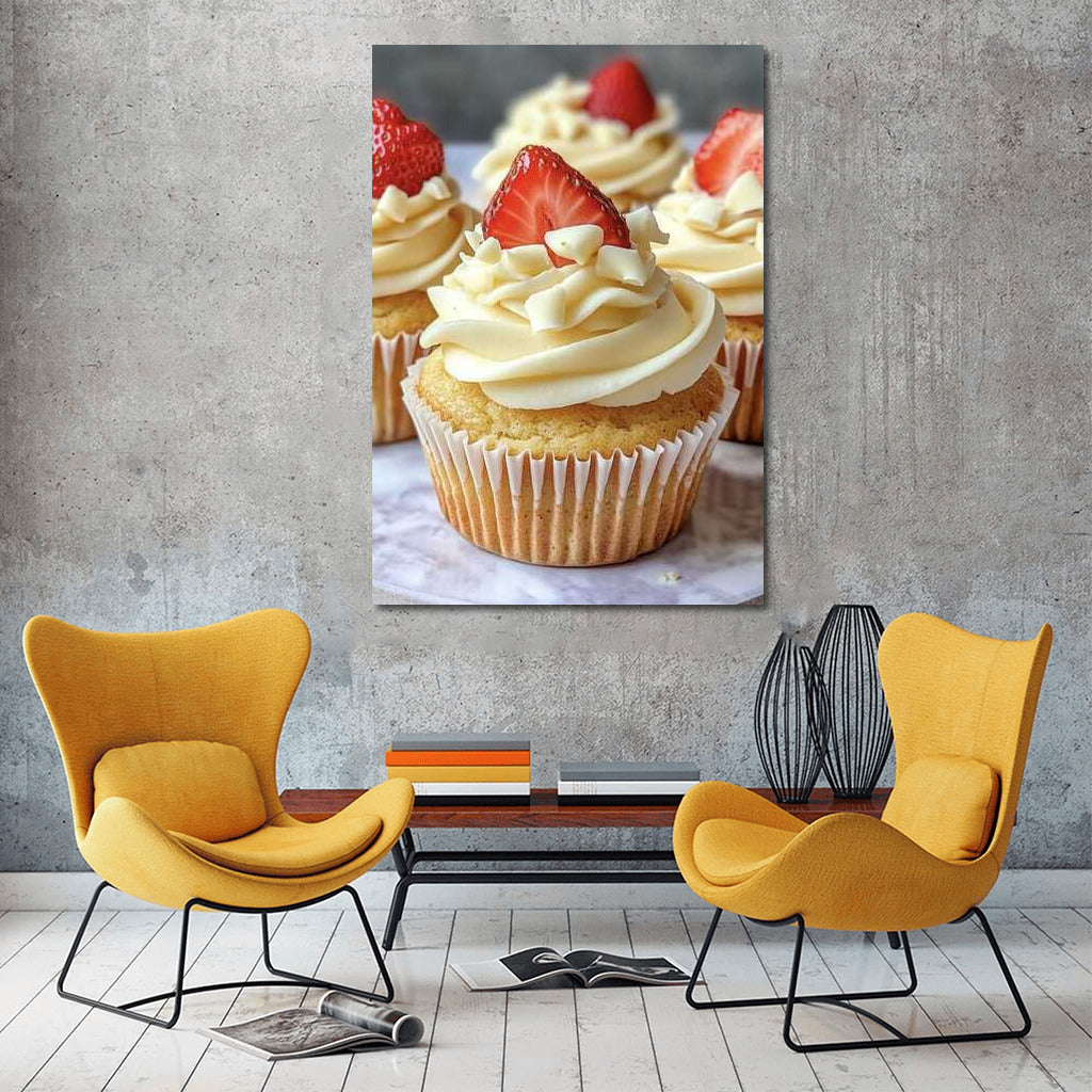 Juicy Strawberry Cupcakes: A Tasty Temptation for Your Interior