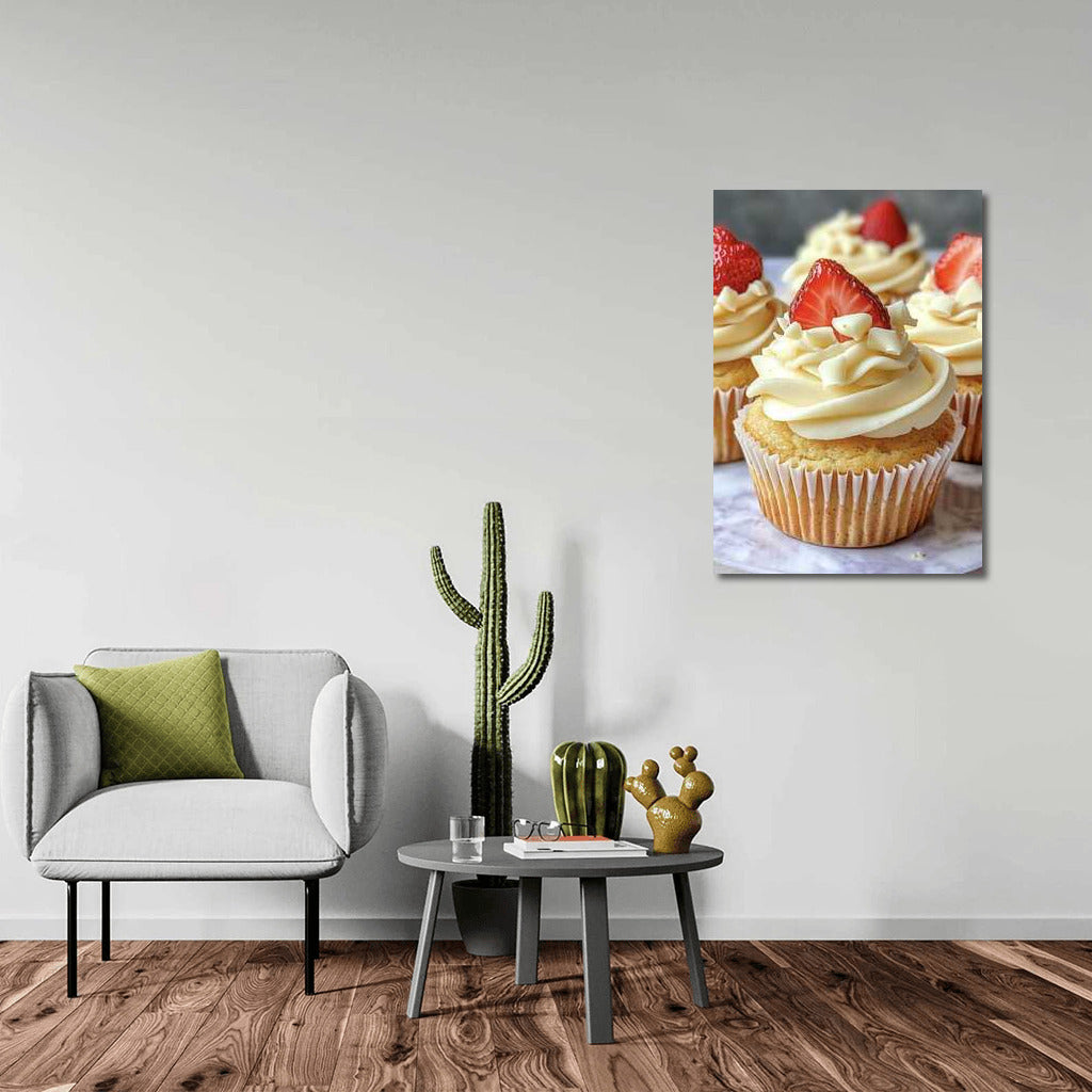 Juicy Strawberry Cupcakes: A Tasty Temptation for Your Interior