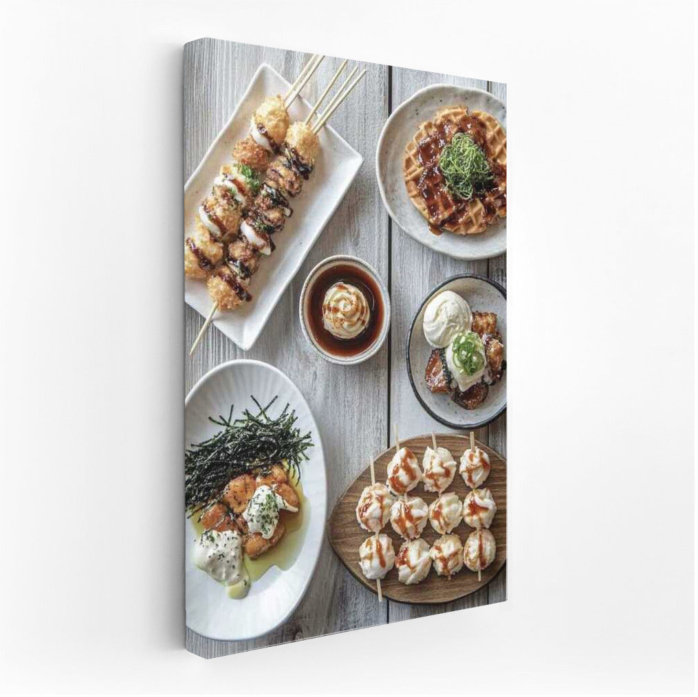 Gastronomic Symphony of Taiyaki and Yakitori: Japanese Delicacies on Your Wall