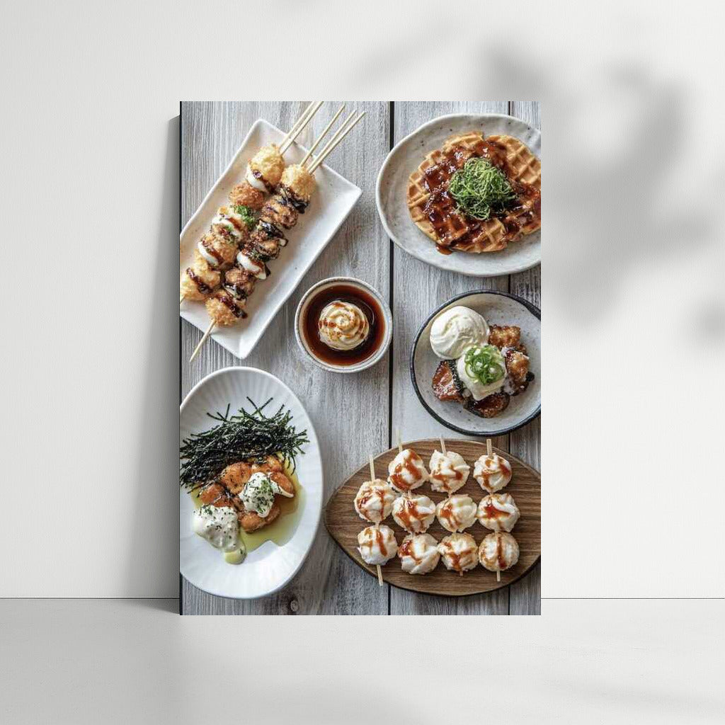 Gastronomic Symphony of Taiyaki and Yakitori: Japanese Delicacies on Your Wall
