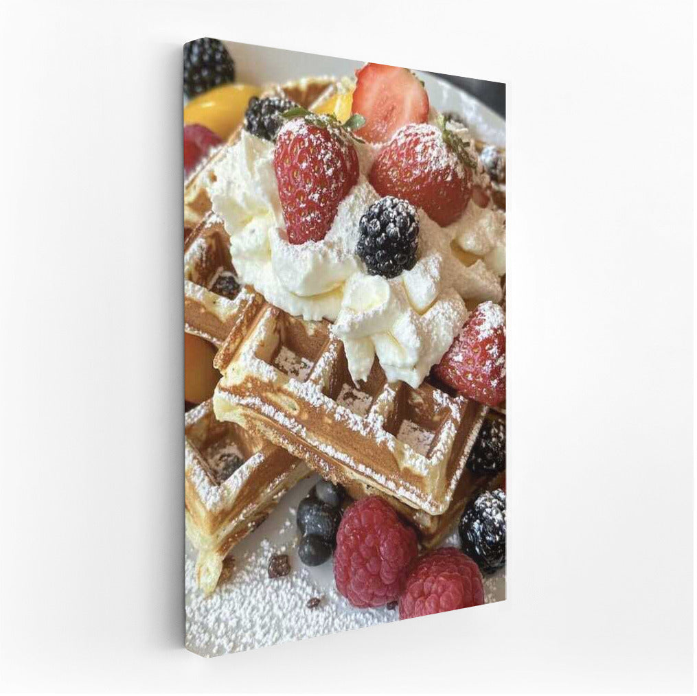 Sweet waffles with berry delight