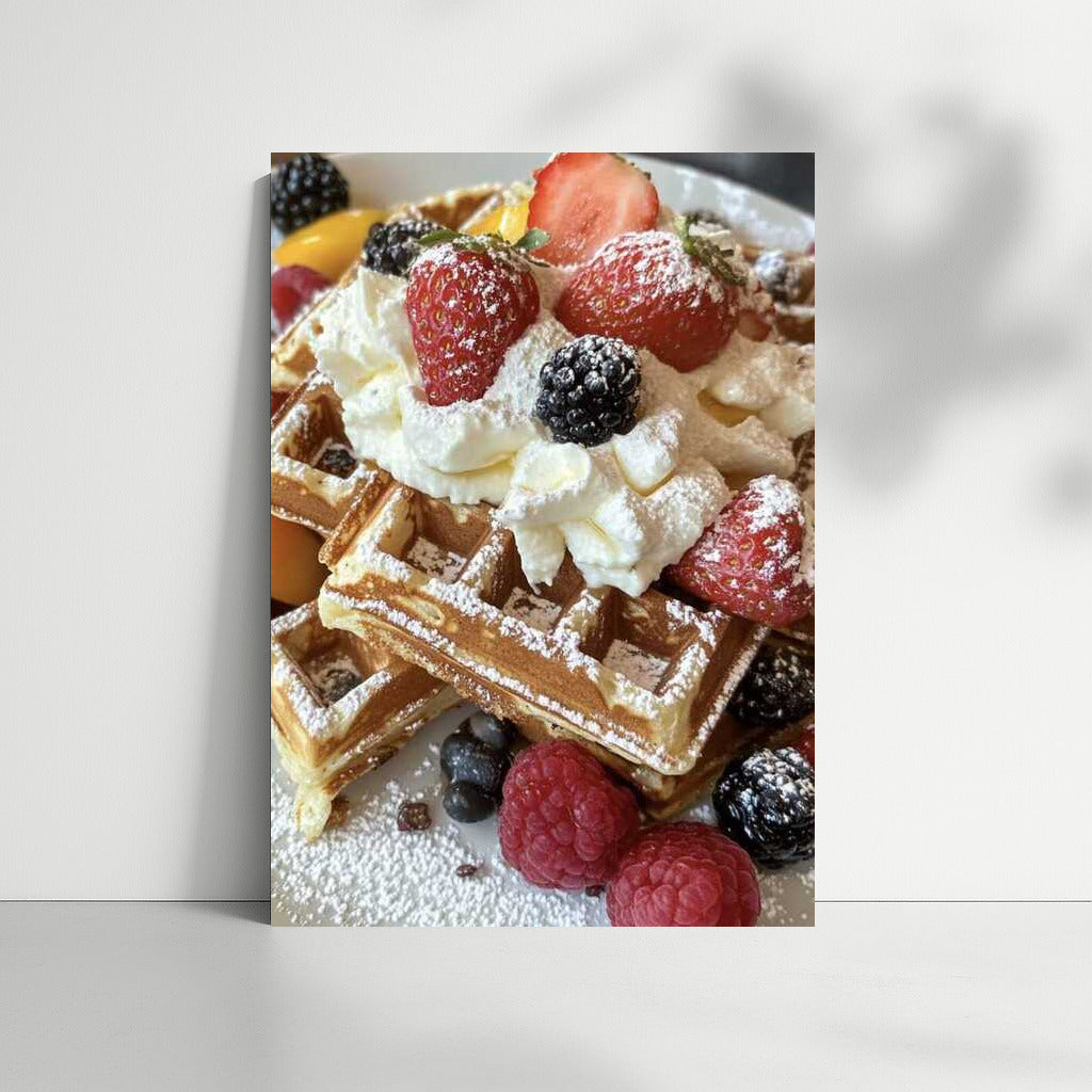 Sweet waffles with berry delight