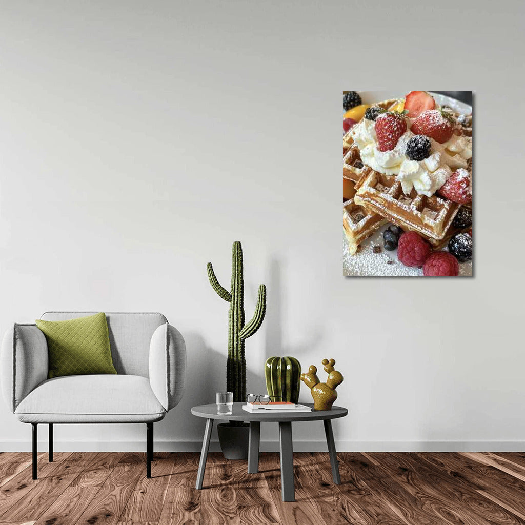 Sweet waffles with berry delight