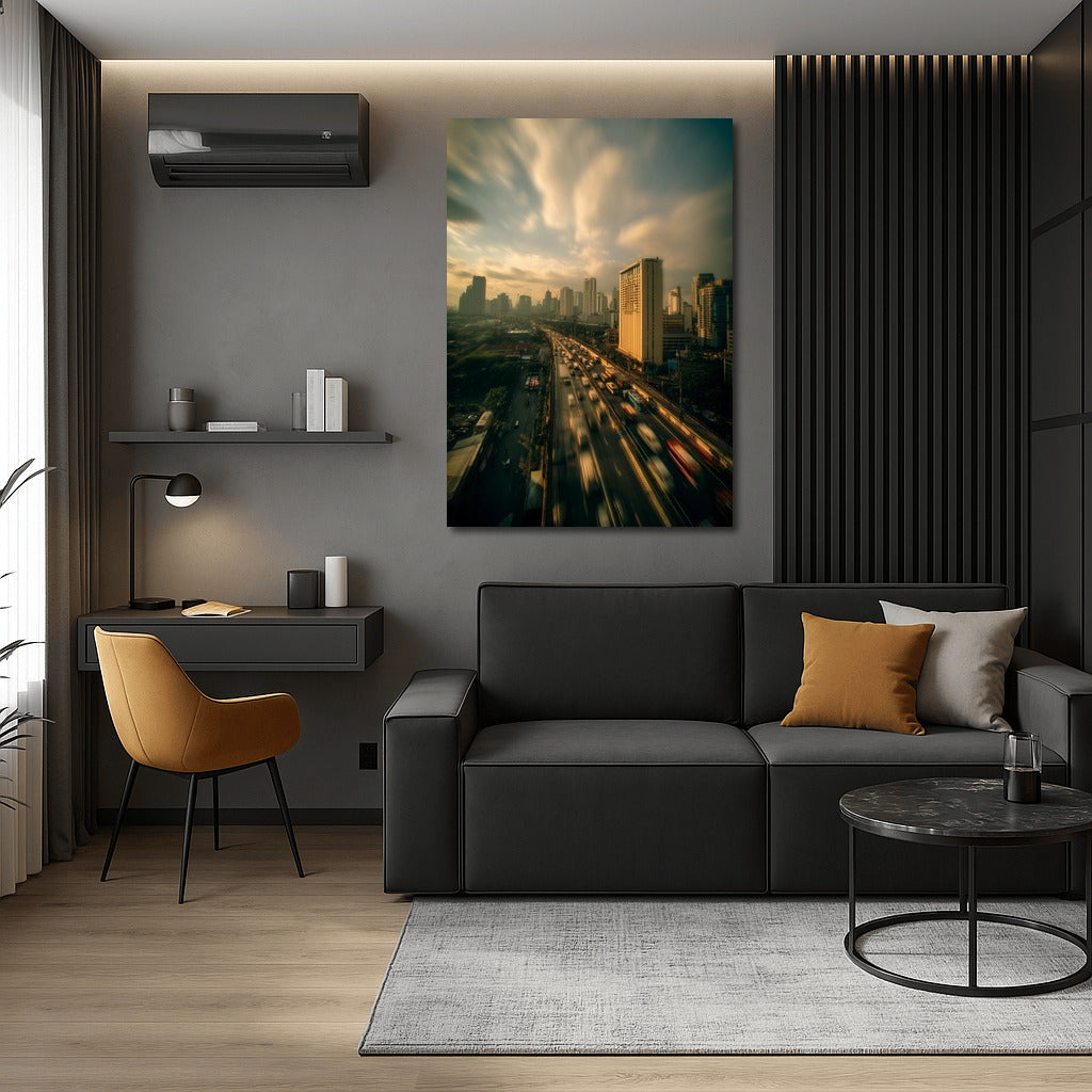 Bangkok's Sky Dynamics: City Panorama