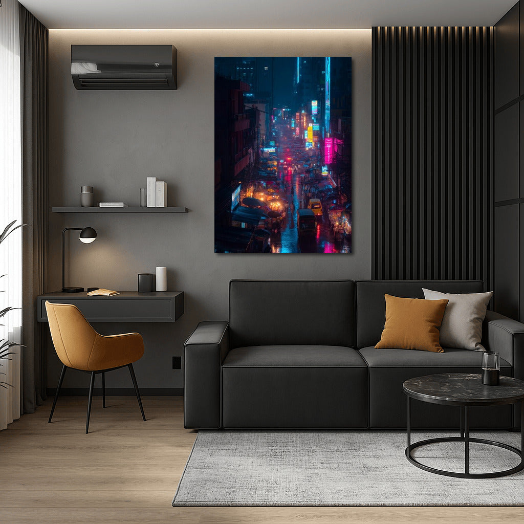Bangkok Neon Night: Cityscape in Lights