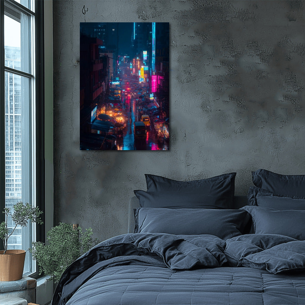 Bangkok Neon Night: Cityscape in Lights