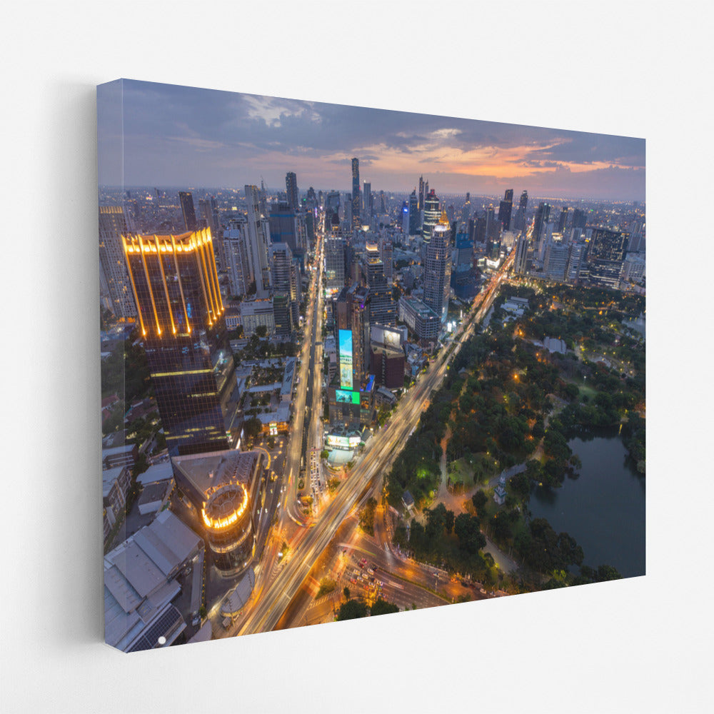 Bangkok Light Symphony: City Skyscrapers and Lights