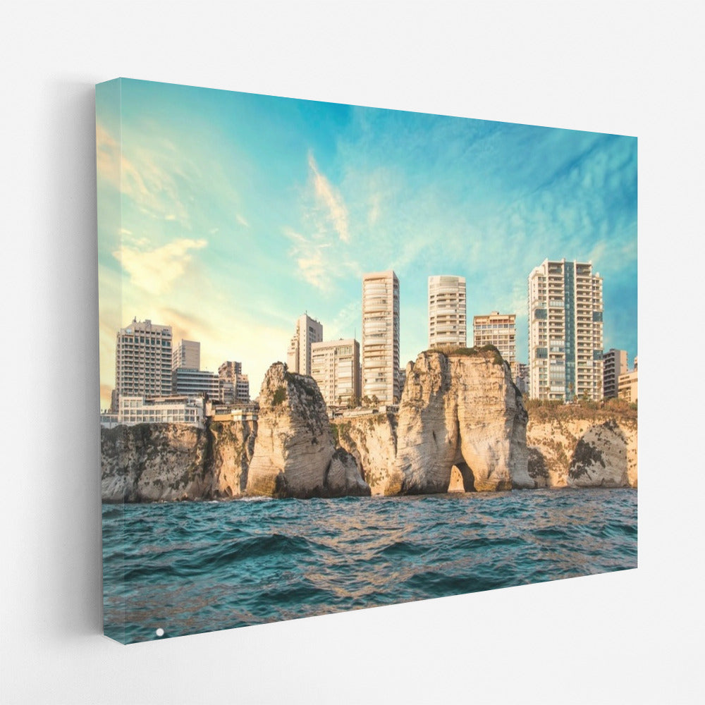 Beirut Skyline: Skyscrapers and Rocks of Lebanon