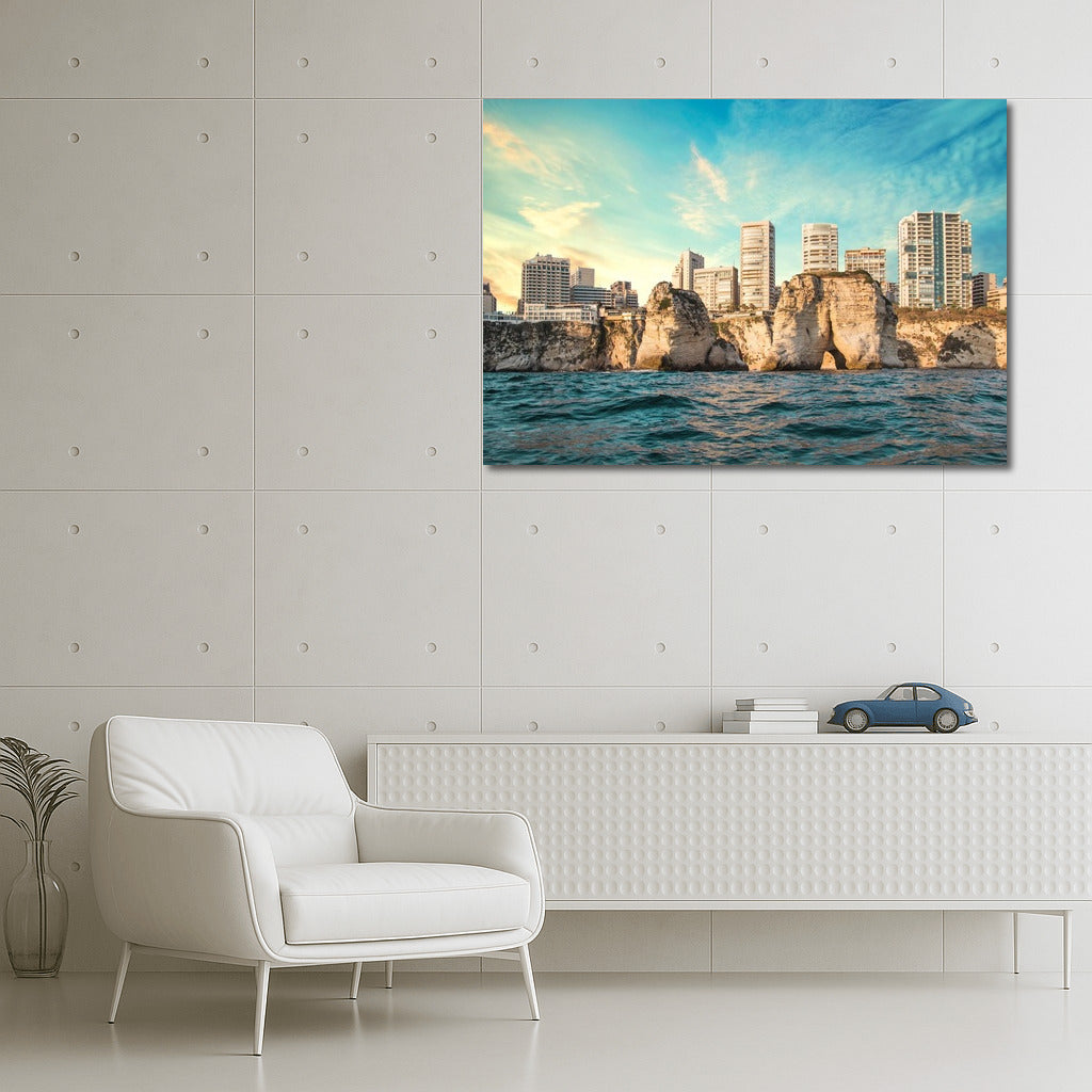 Beirut Skyline: Skyscrapers and Rocks of Lebanon