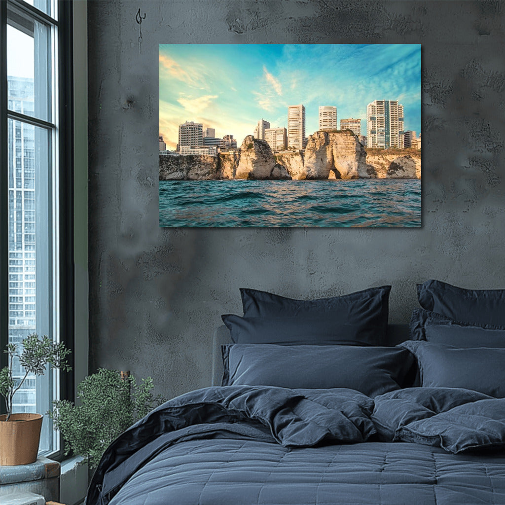Beirut Skyline: Skyscrapers and Rocks of Lebanon