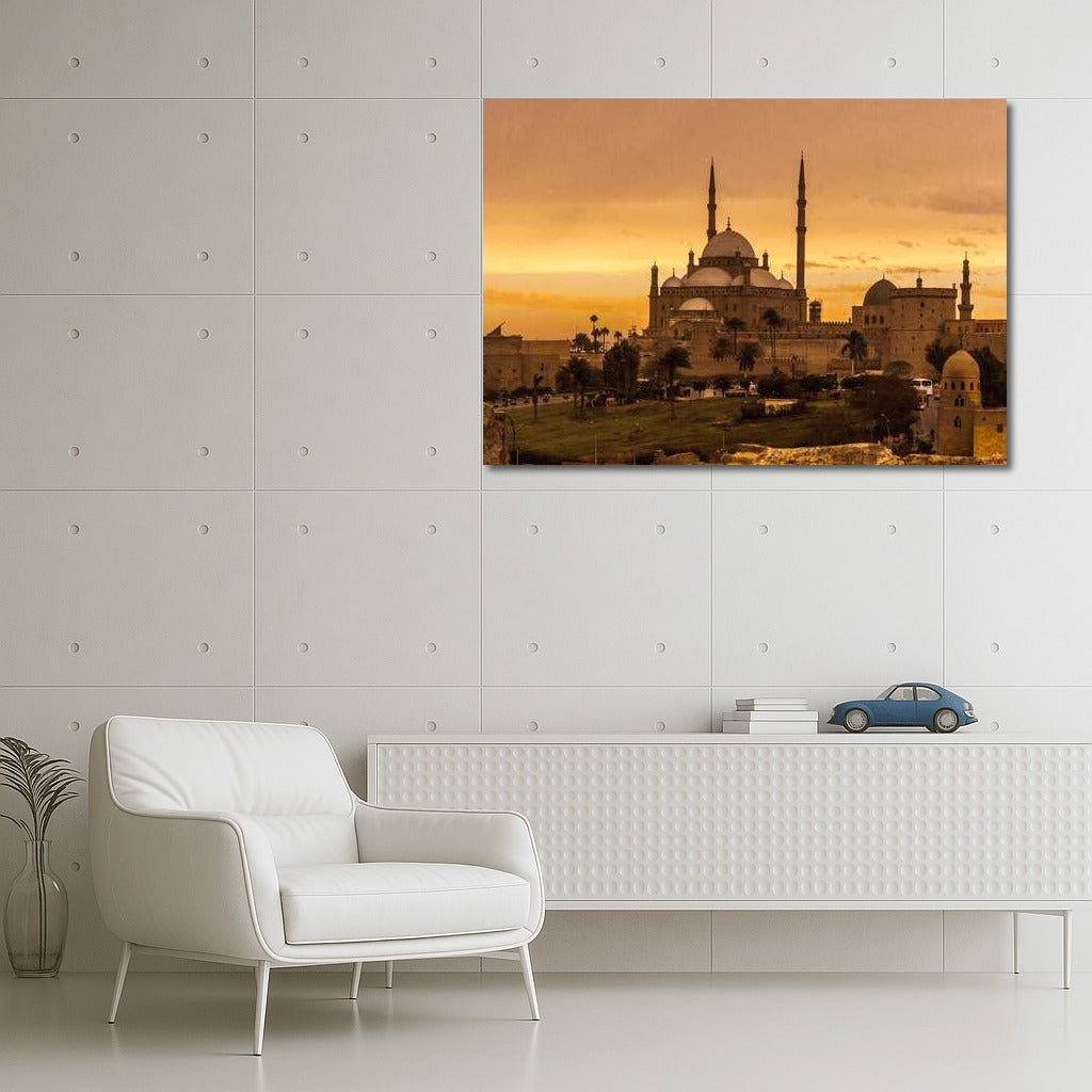 Golden Sunset: Oriental Magic of Cairo in Cityscapes Skylines