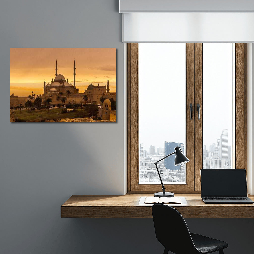 Golden Sunset: Oriental Magic of Cairo in Cityscapes Skylines