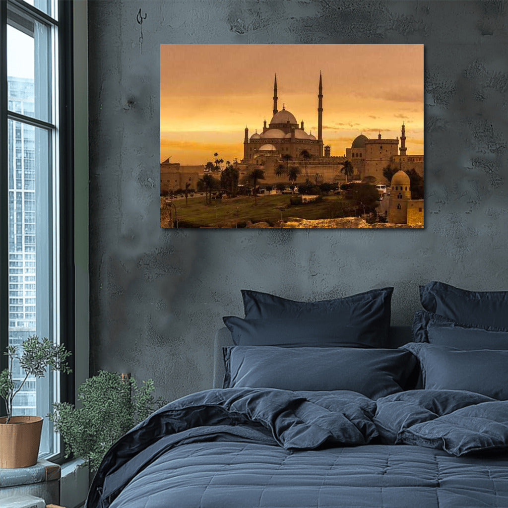 Golden Sunset: Oriental Magic of Cairo in Cityscapes Skylines