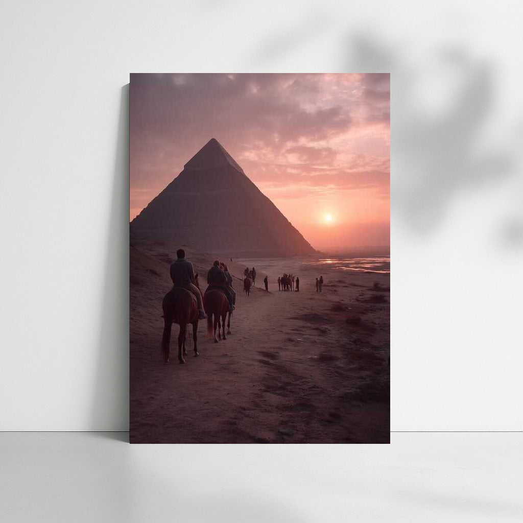 Sunset over the Pyramids: Cairo Silhouettes