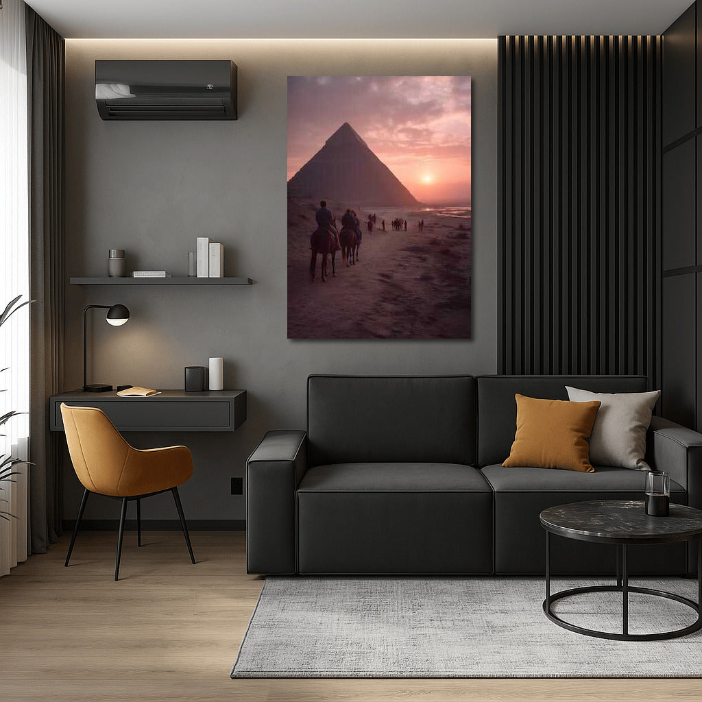 Sunset over the Pyramids: Cairo Silhouettes