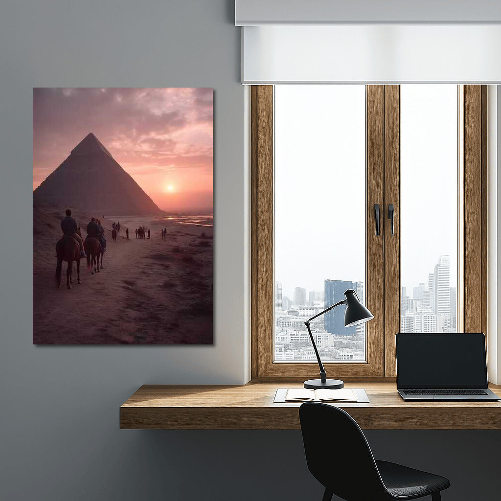 Sunset over the Pyramids: Cairo Silhouettes