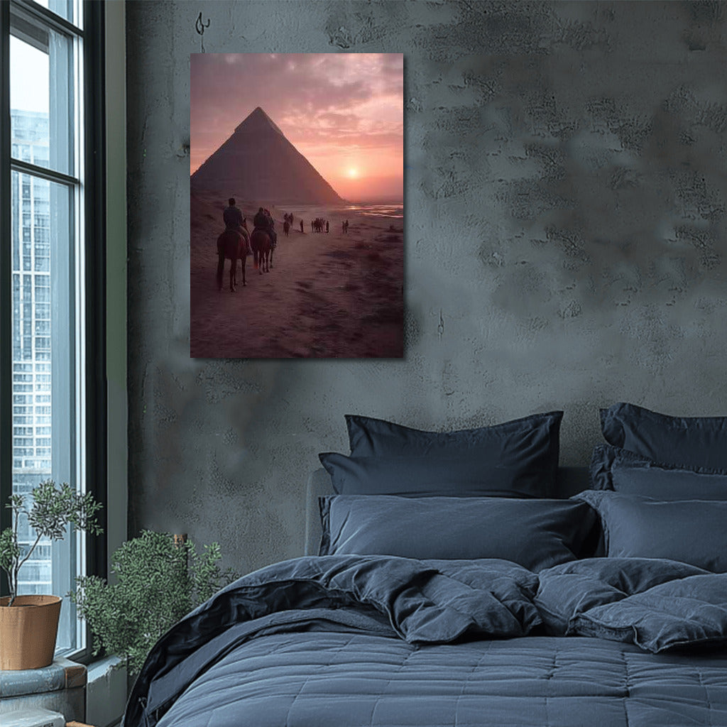 Sunset over the Pyramids: Cairo Silhouettes