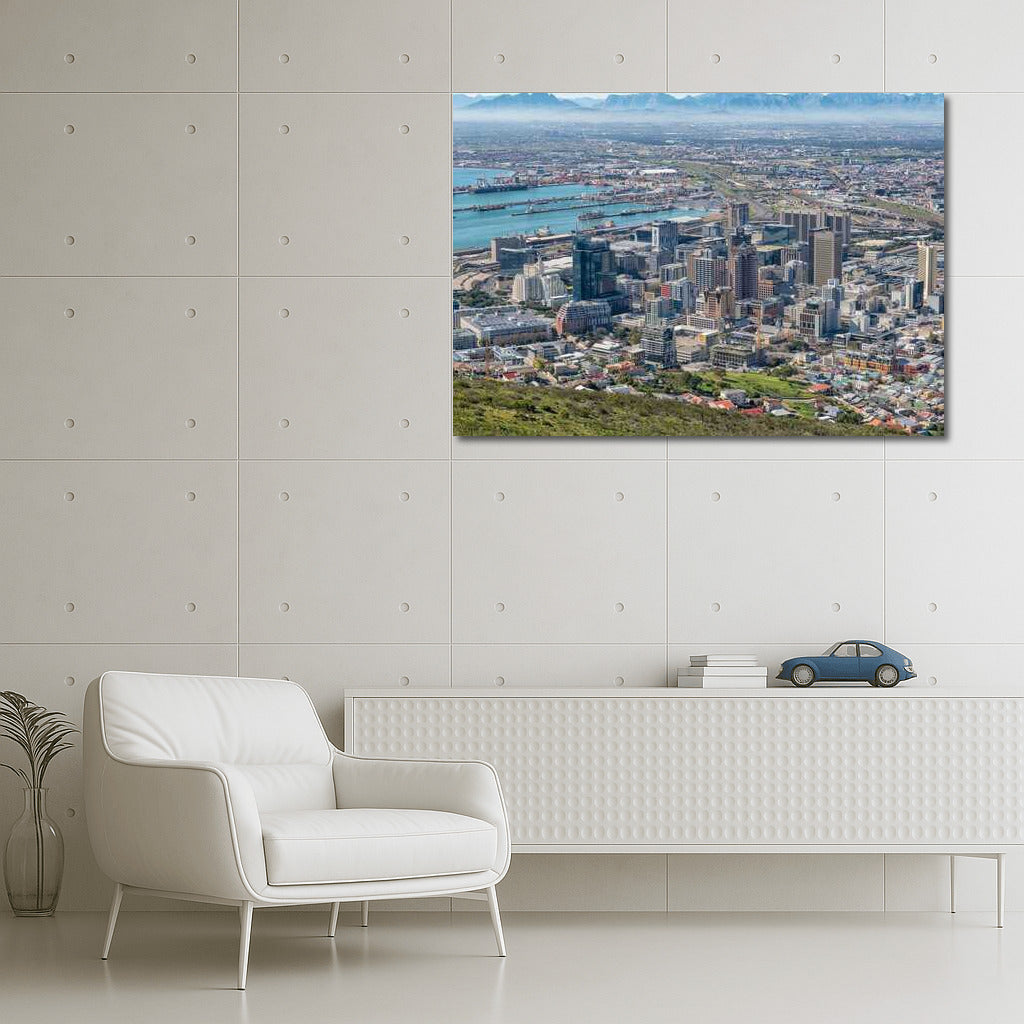 Harmony of Mountains and City Lights: Cape Town Landscape