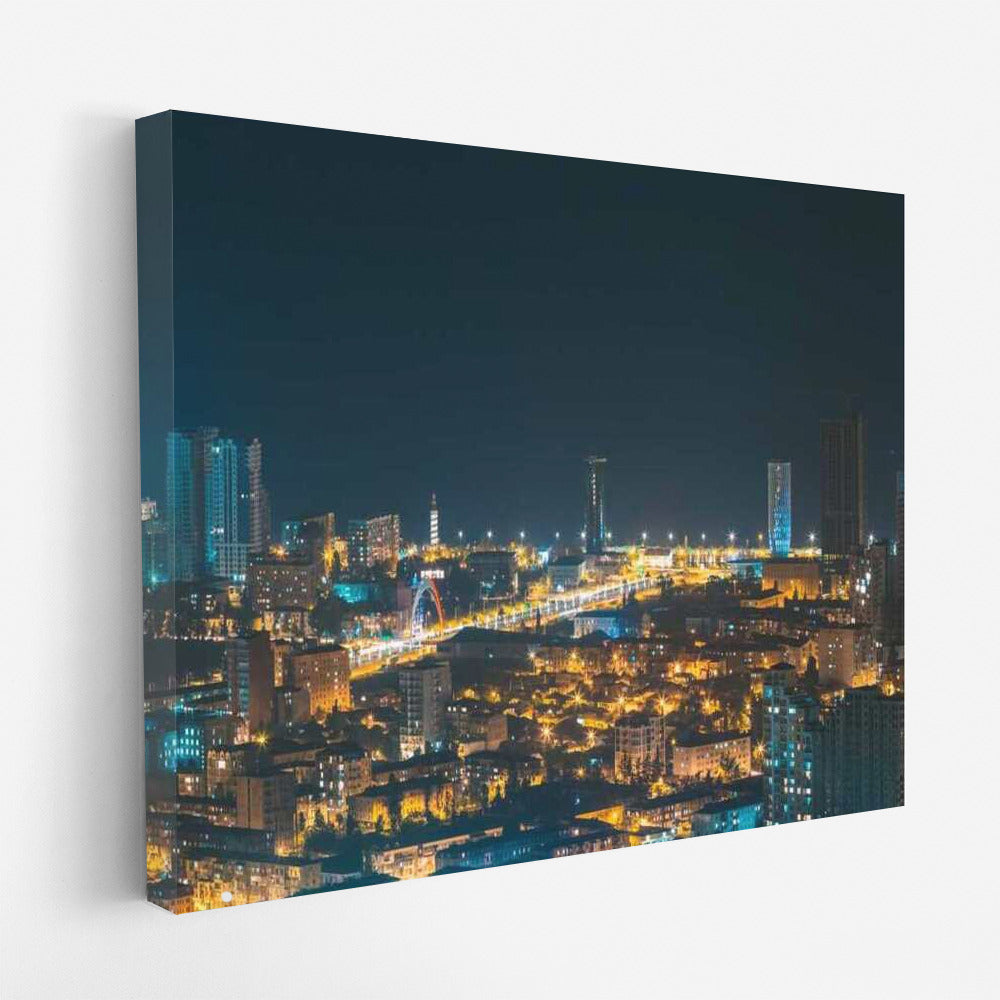 Night Glow: A Vibrant Cityscape