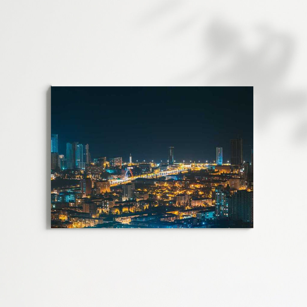 Night Glow: A Vibrant Cityscape
