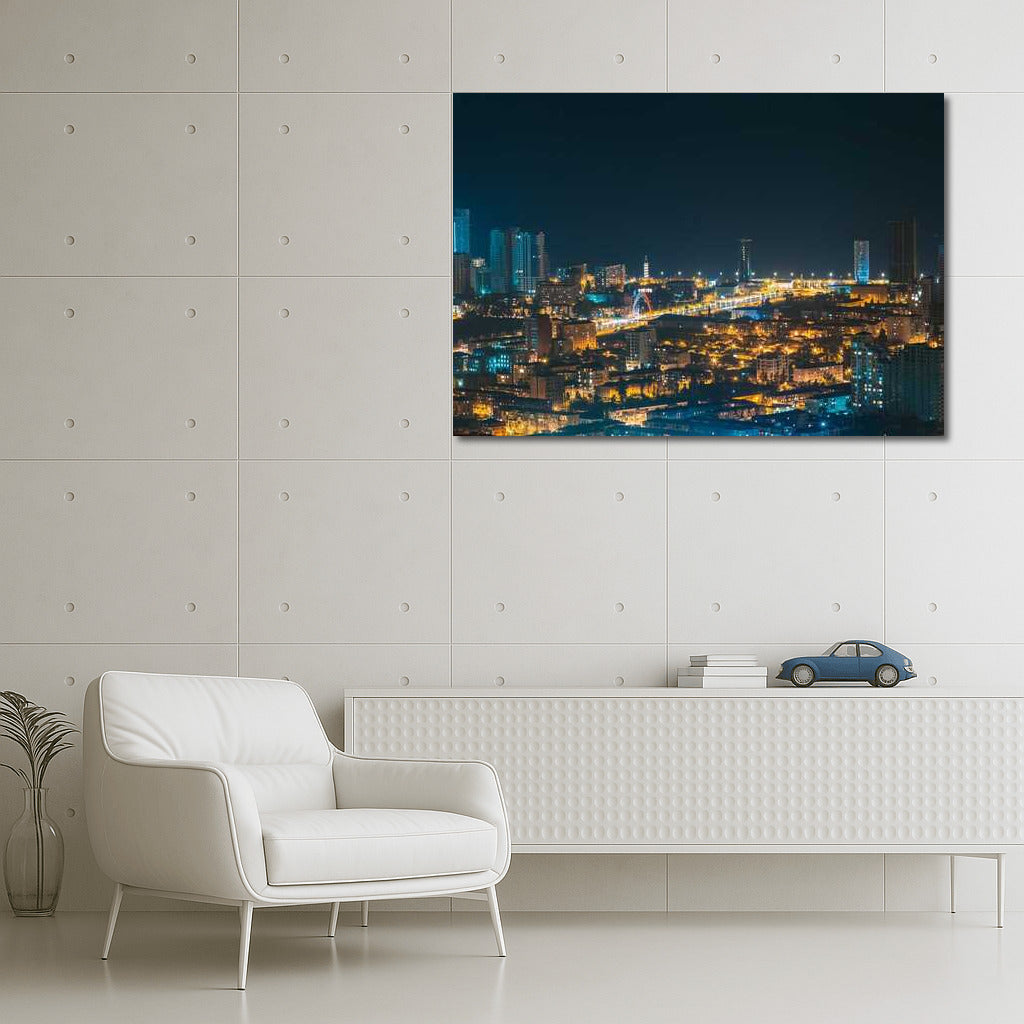Night Glow: A Vibrant Cityscape