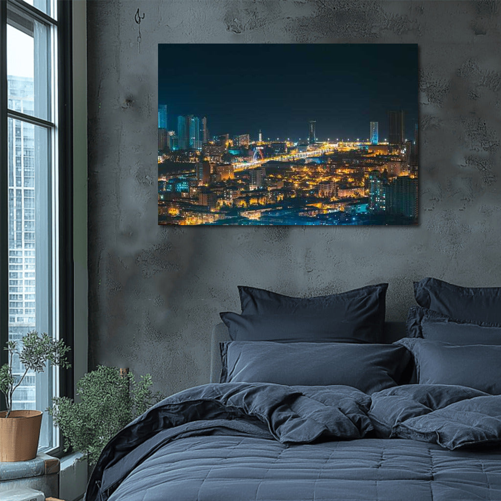 Night Glow: A Vibrant Cityscape