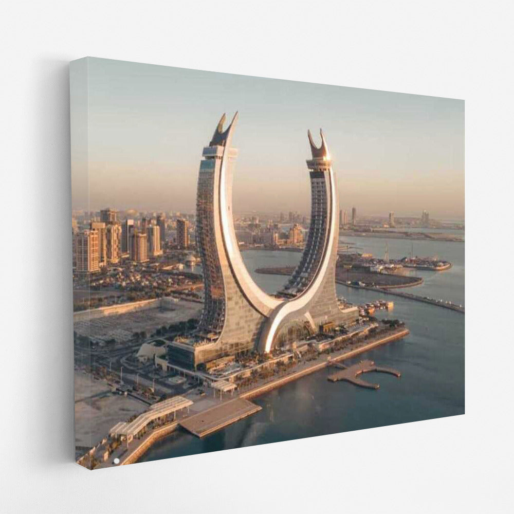 Skyscrapers Glow: Modern Doha in Cityscapes Skylines