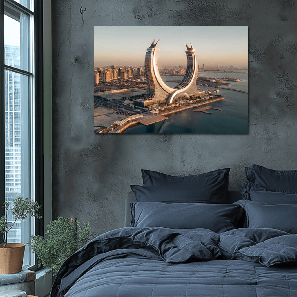 Skyscrapers Glow: Modern Doha in Cityscapes Skylines