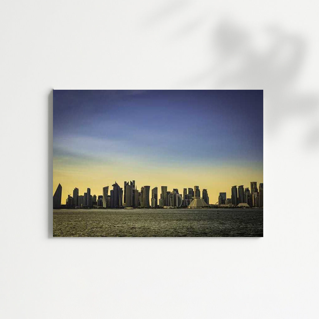 Sunrise over Doha Skyscrapers: Cityscapes