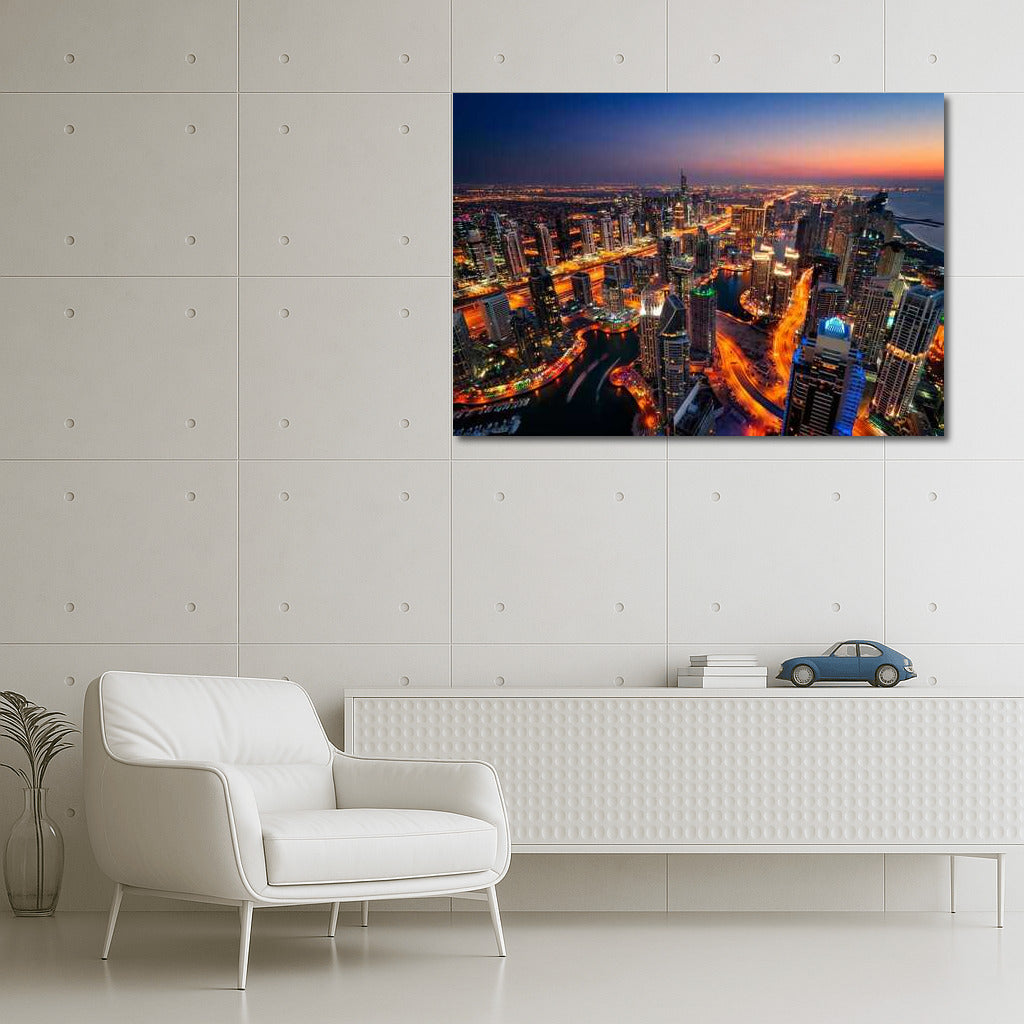 Dubai Night Magic: Cityscapes and Skylines