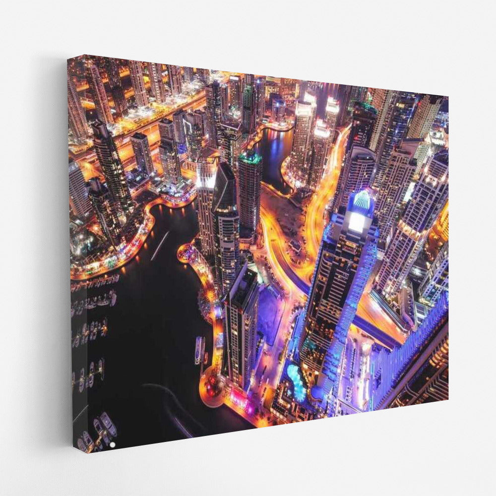 Dubai Night Lights: A Vibrant Skyline Cityscapes Skylines