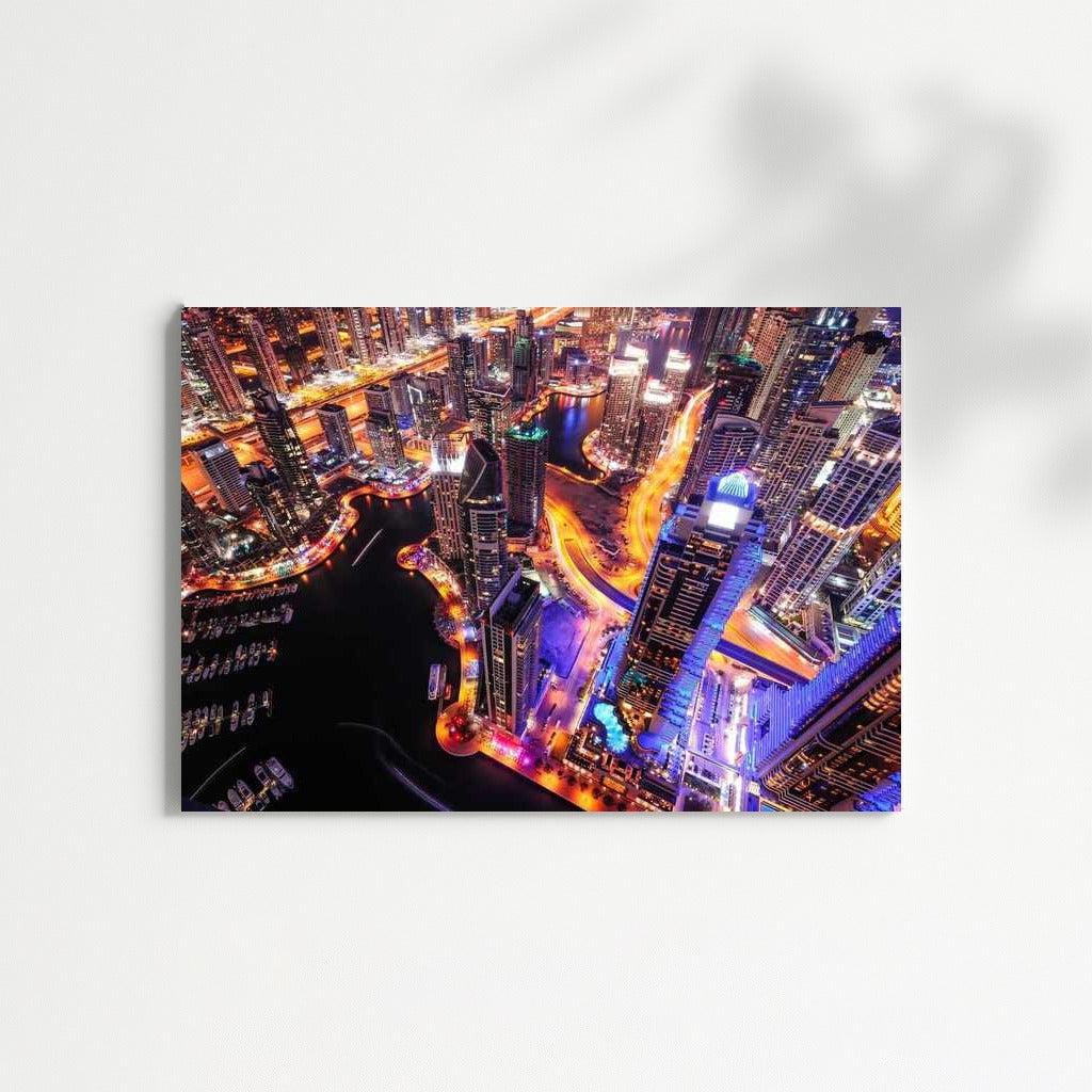 Dubai Night Lights: A Vibrant Skyline Cityscapes Skylines