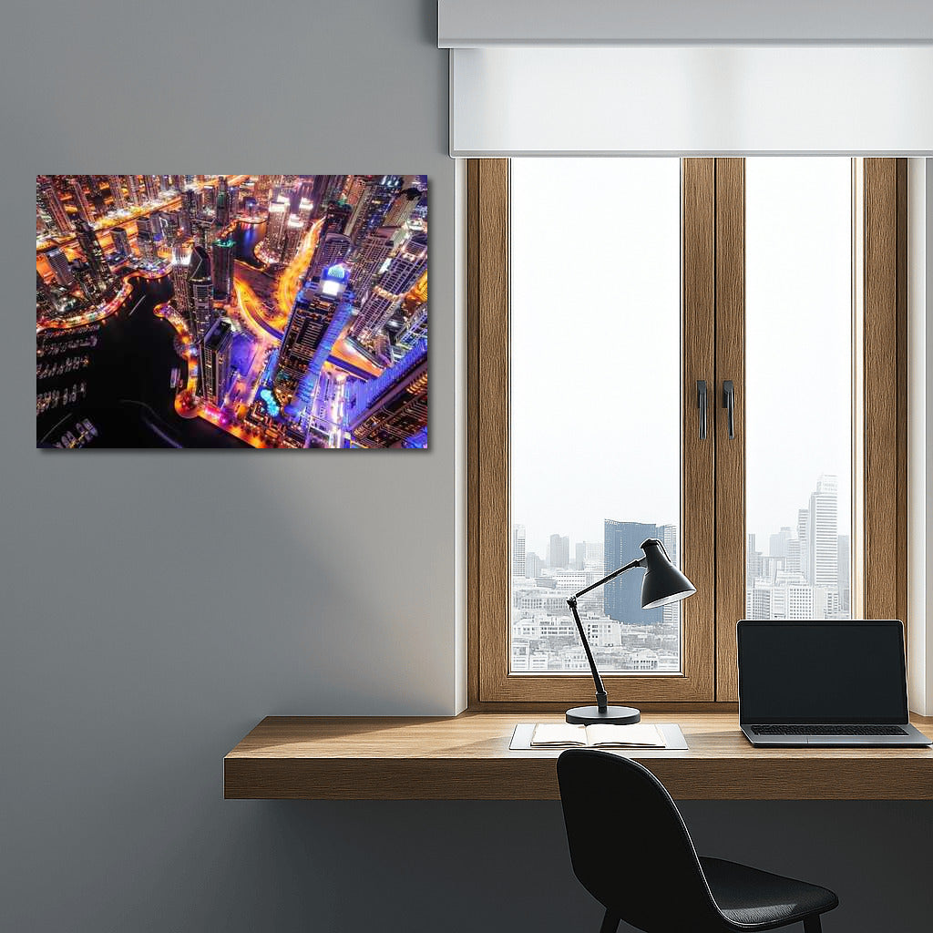Dubai Night Lights: A Vibrant Skyline Cityscapes Skylines