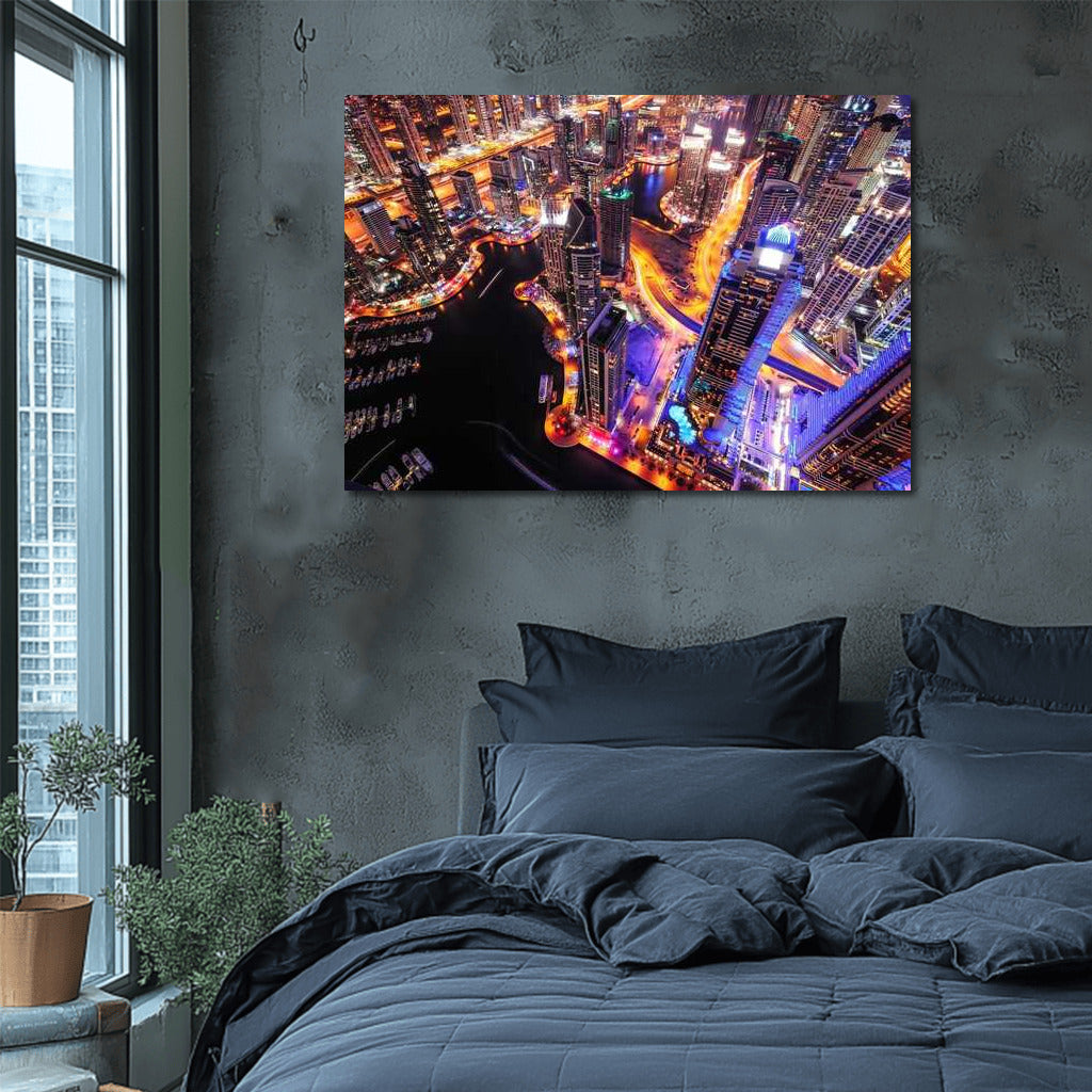 Dubai Night Lights: A Vibrant Skyline Cityscapes Skylines