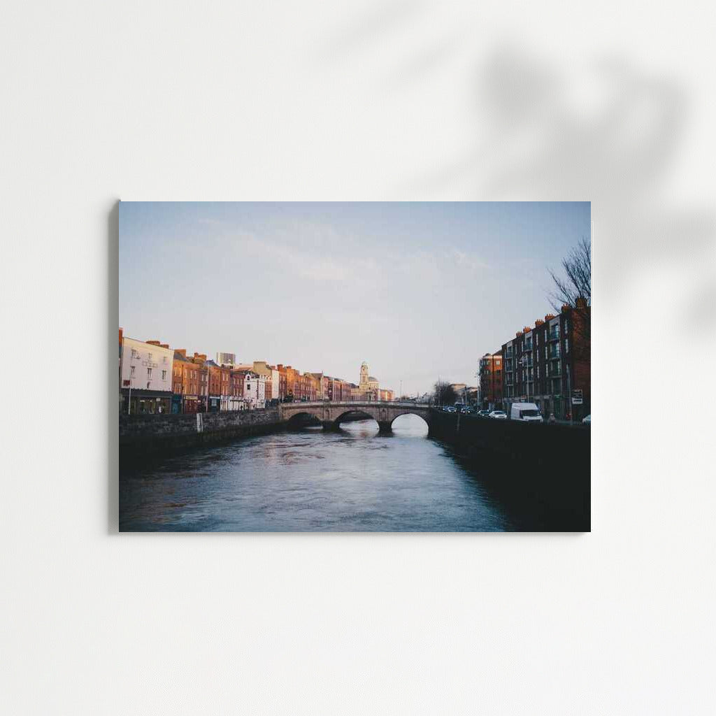 Dublin Bridge: The Tranquility of a River Panorama