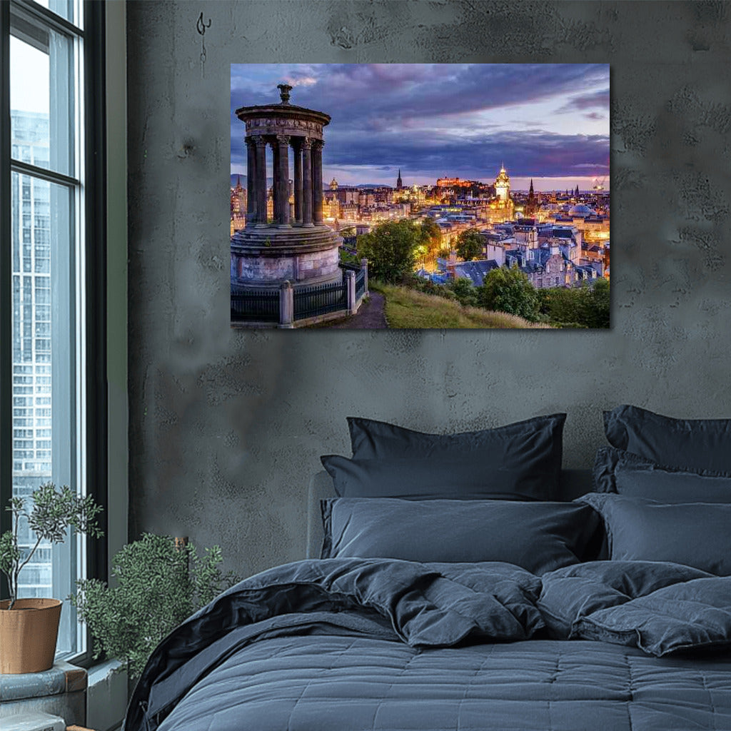 Edinburgh Twilight Lights: Scotland's Cityscape