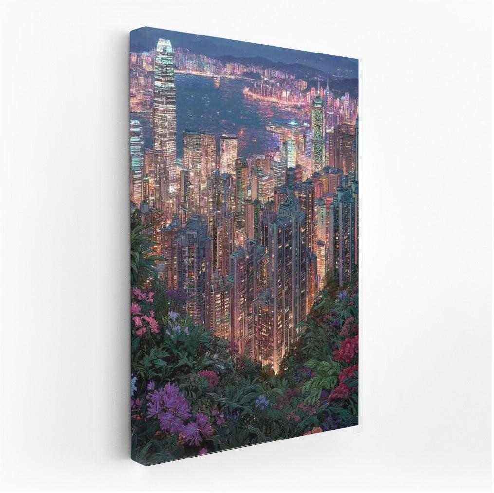 Hong Kong Night Lights: City and Nature in Harmony