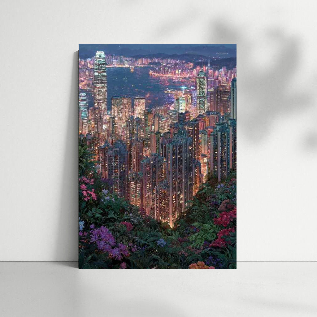 Hong Kong Night Lights: City and Nature in Harmony