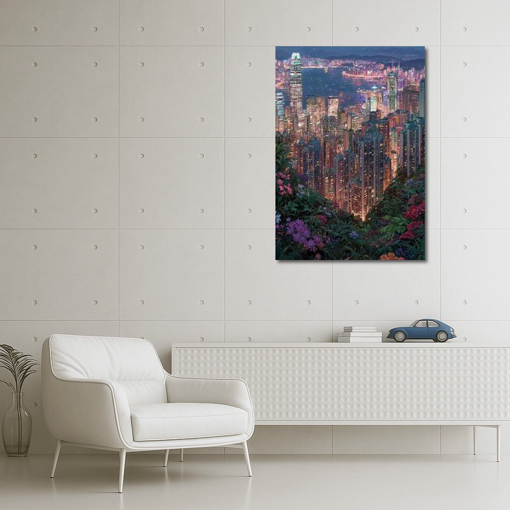 Hong Kong Night Lights: City and Nature in Harmony