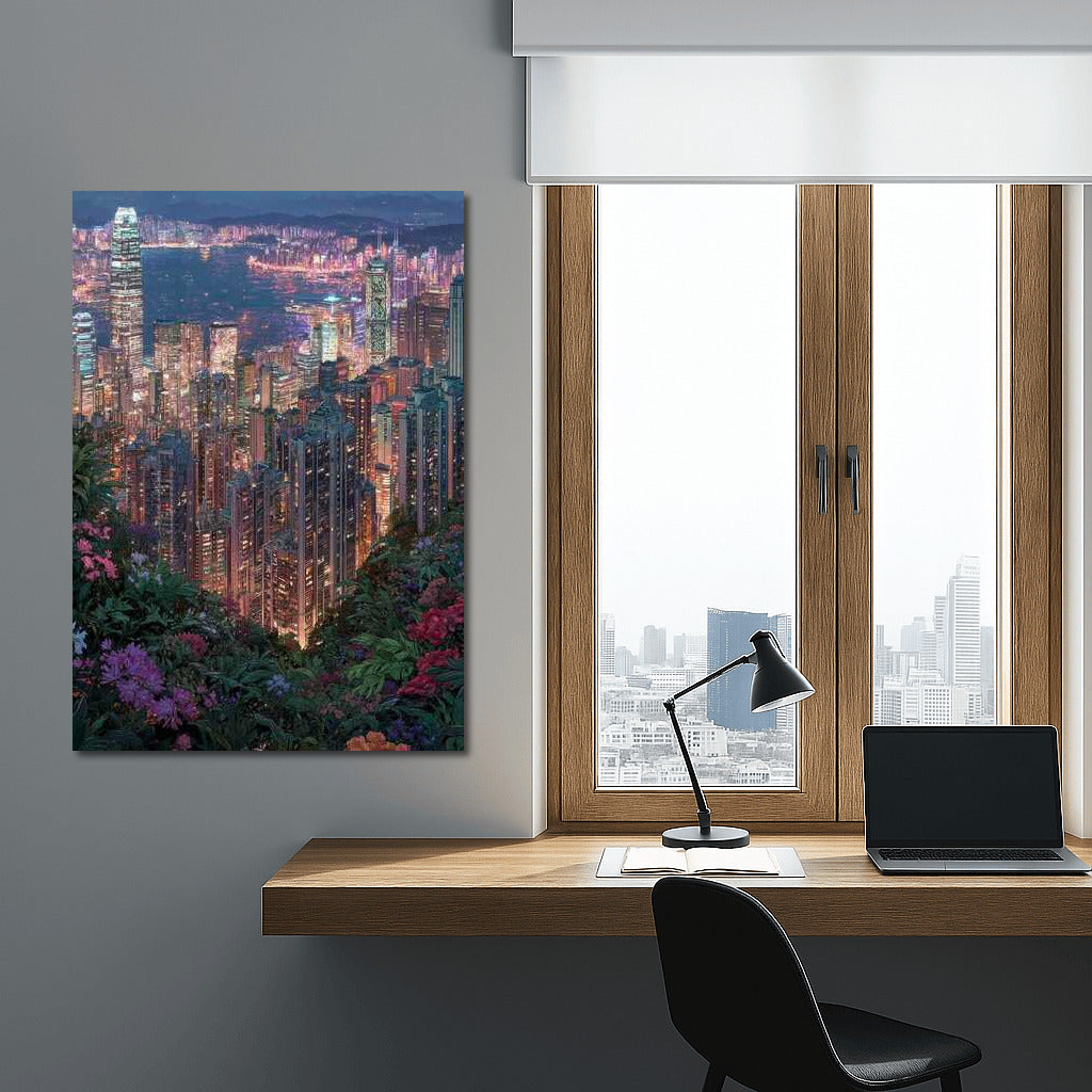 Hong Kong Night Lights: City and Nature in Harmony