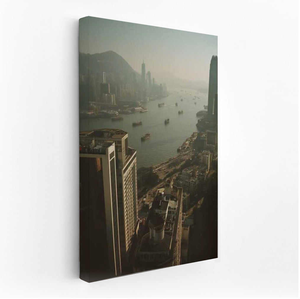 Skyscraper Majesty: Hong Kong in Sunset Lights