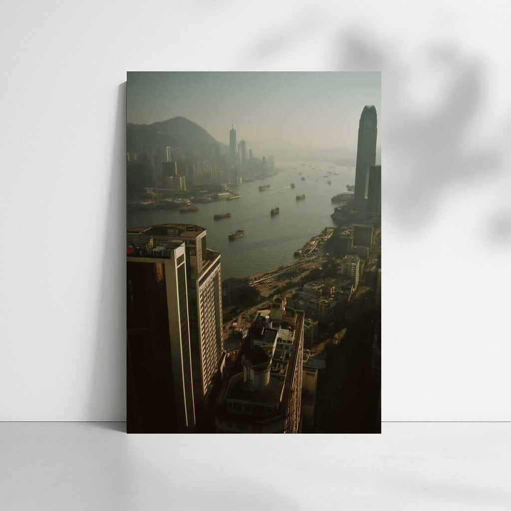 Skyscraper Majesty: Hong Kong in Sunset Lights