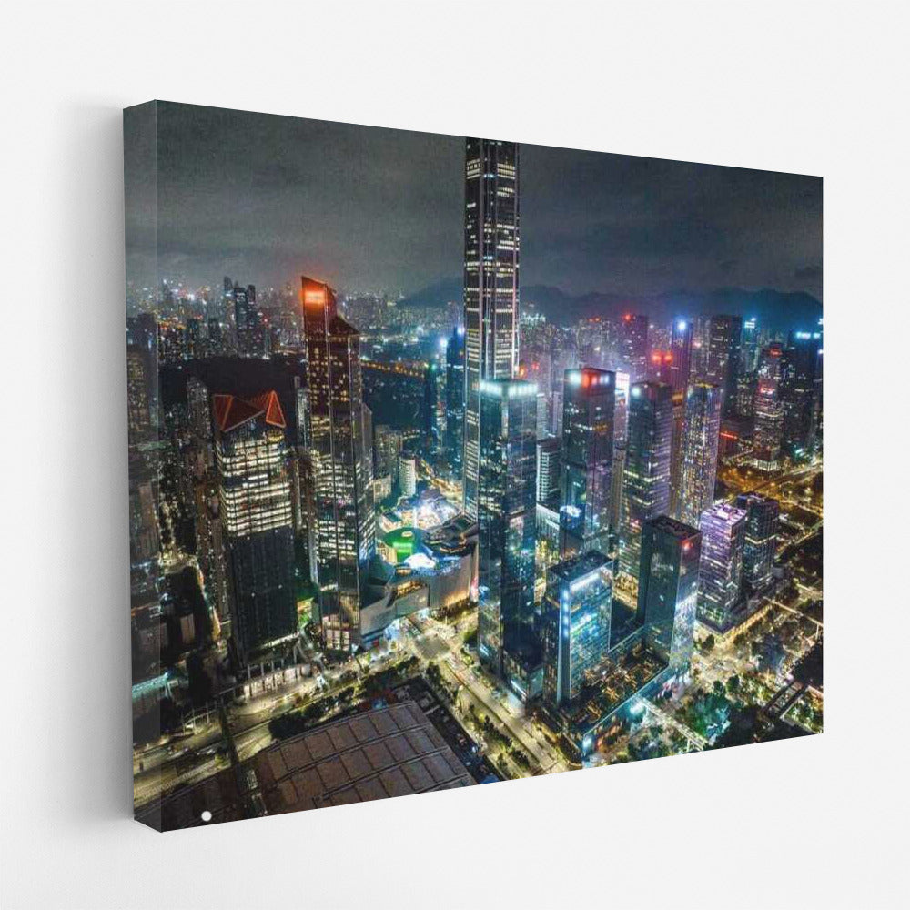 Hong Kong Glows at Night: China's Cityscapes and Skyscrapers