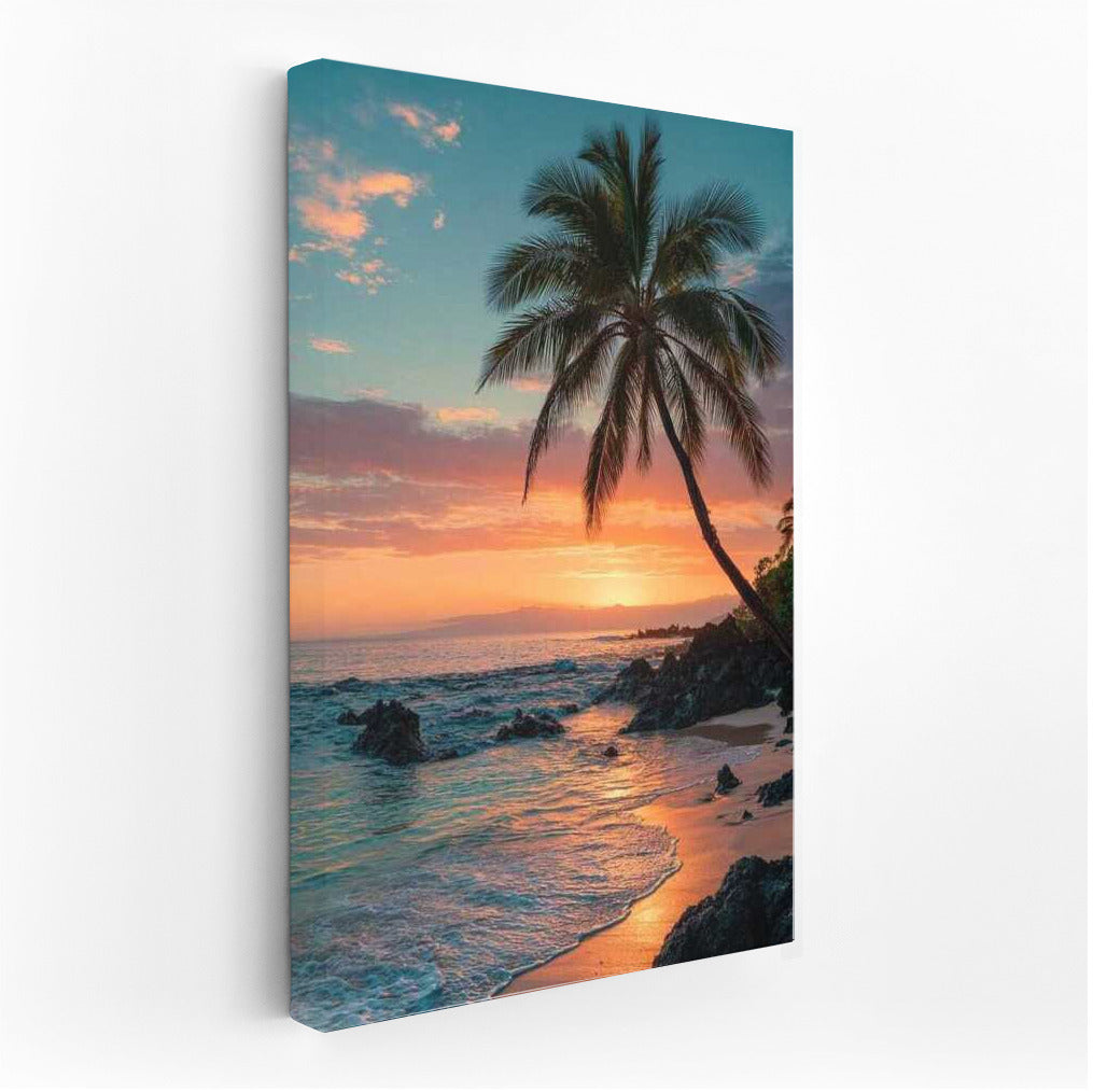 Honolulu's Fiery Sunset: Hawaiian Landscape